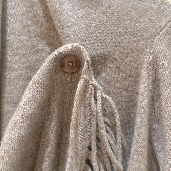 360 Cashmere Wrap Sweater with Fringe Detail - Picture 2 of 4